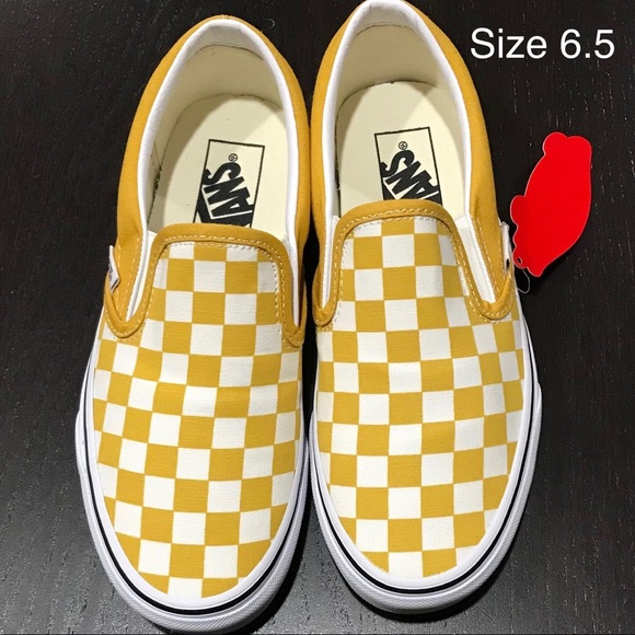 Vans Classic slip on Checkerboard Yolk Yellow - Picture 6 of 6